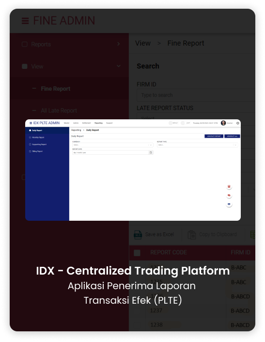 Centralized Trading Platform Aplikasi Penerima Laporan Transaksi Efek (PLTE)