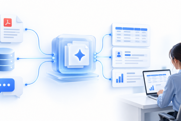 Document Intelligence connects PDFs, databases, and chat sources to reduce manual searching and repetitive work.